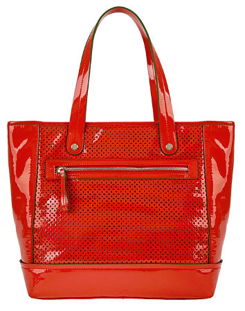 Кожаная женская сумка красная